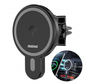 Dudao Magnetic Car Holder Inductive Qi Charger 15W (MagSafe Compatible) Black (F13)