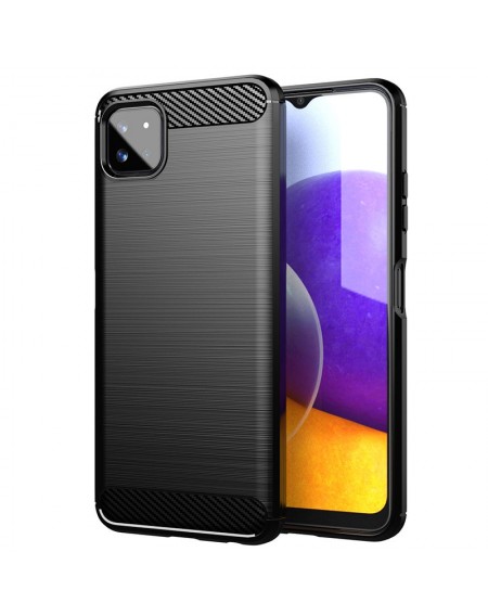 Carbon Case Flexible TPU Cover for Samsung Galaxy A22 5G black