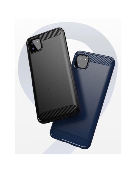 Carbon Case Flexible TPU Cover for Samsung Galaxy A22 5G black