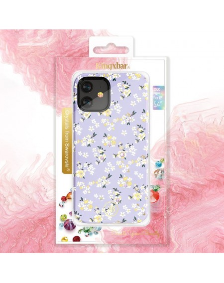 Kingxbar Blossom case decorated with original Swarovski crystals iPhone 12 mini multicolour (Lily)