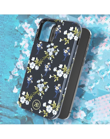 Kingxbar Blossom case decorated with original Swarovski crystals iPhone 12 Pro Max multicolour (Gardenia)