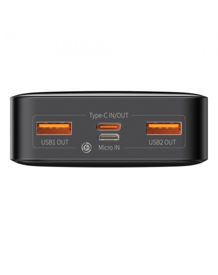 Baseus Bipow powerbank 20000mAh 2x USB / USB Type C / micro USB 20W Quick Charge AFC FCP black (PPDML-M01)