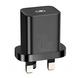 Baseus Super Si 1C fast wall charger USB Type C 20W UK Power Delivery black (CCSUP-K01)