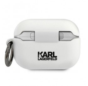 Karl Lagerfeld KLACAPSILRSGWH AirPods Pro cover biały/white Silicone RSG