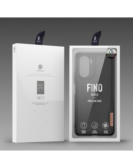 Dux Ducis Fino case covered with nylon material for Xiaomi Mi 11i / Poco F3 black