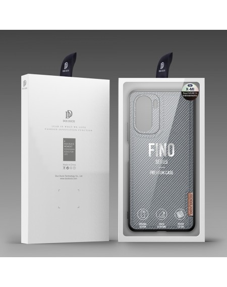 Dux Ducis Fino case covered with nylon material for Xiaomi Mi 11i / Poco F3 gray