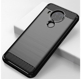 Carbon Case Flexible cover for Nokia 5.4 black