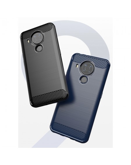 Carbon Case Flexible cover for Nokia 5.4 black