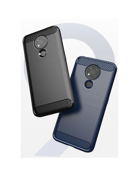 Carbon Case Flexible Cover Sleeve for Nokia 3.4 black