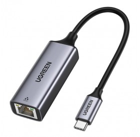 Ugreen external network adapter RJ45 - USB Type C (1000 Mbps / 1 Gbps) Gigabit Ethernet gray (CM199)
