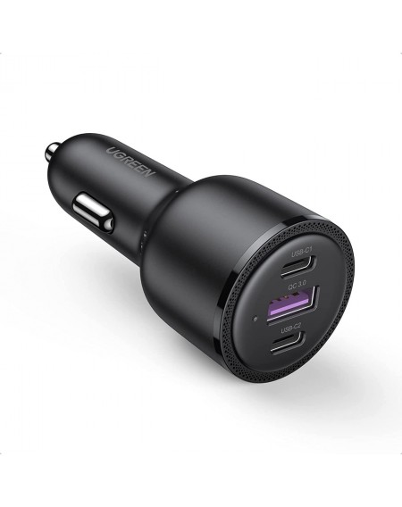 Ugreen car charger 2x USB Type C / 1x USB 69W 5A Power Delivery Quick Charge black (20467)