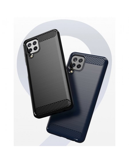 Carbon Case Flexible Cover TPU Case for Samsung Galaxy A22 4G black