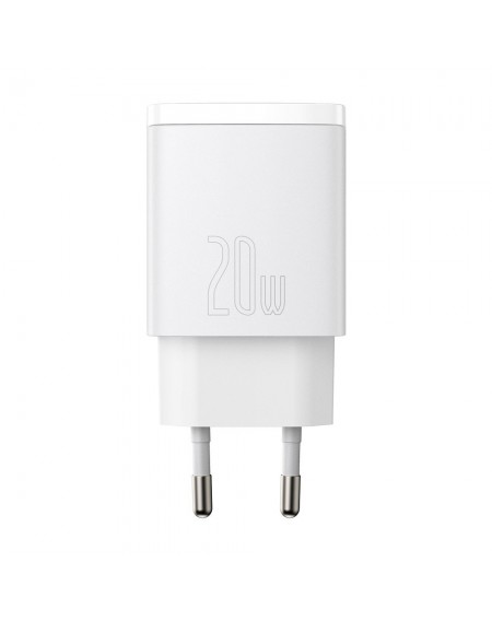 Baseus Compact Fast USB / USB Type C Charger 20W 3A Power Delivery Quick Charge 3.0 white (CCXJ-B02)