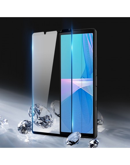 Dux Ducis 10D Tempered Glass Tough Screen Protector Full Coveraged with Frame for Sony Xperia 10 III black (case friendly)