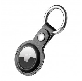 Dux Ducis PU leather key ring keychain case for Apple AirTag black