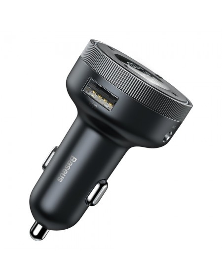 Baseus Enjoy Car LED Wireless 2x USB / 3,5mm jack MP3 Charger Bluetooth 5.0 3.4A Black (CCLH-01)