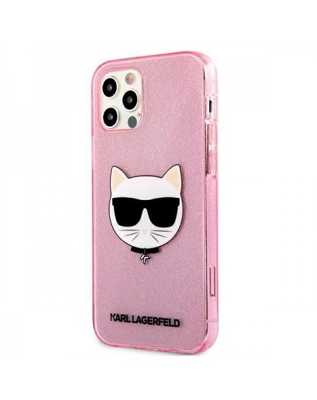 Karl Lagerfeld KLHCP12LCHTUGLP iPhone 12 Pro Max 6,7" różowy/pink hardcase Glitter Choupette
