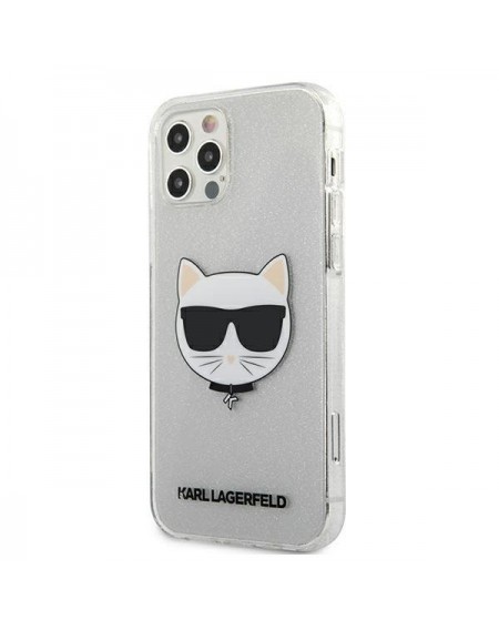 Karl Lagerfeld KLHCP12LCHTUGLS iPhone 12 Pro Max 6,7" srebrny/silver hardcase Glitter Choupette