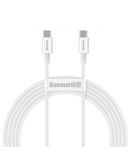 Baseus Superior USB Type C - USB  Type C cable Quick Charge / Power Delivery / FCP 100W 5A 20V 2m white (CATYS-C02)