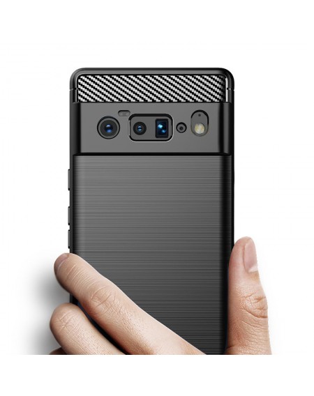 Carbon Case Flexible cover for Google Pixel 6 Pro black