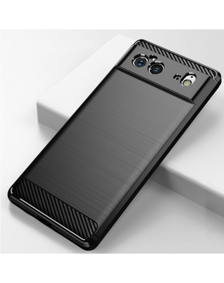 Carbon Case Flexible cover for Google Pixel 6 black