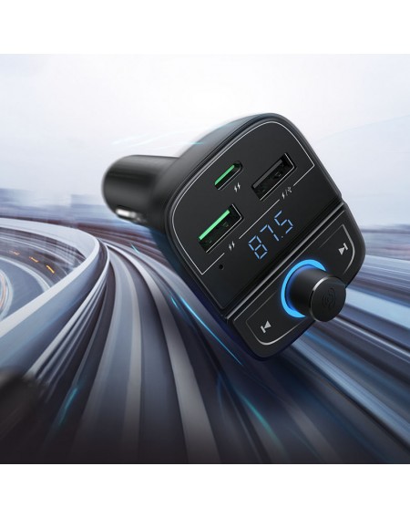 Ugreen FM Transmitter Bluetooth 5.0 MP3 car charger 3x USB TF micro SD 4.8 A black (CD229)