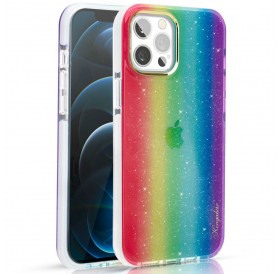 Kingxbar Ombre Case Back Cover for iPhone 12 Pro / iPhone 12 multicolour