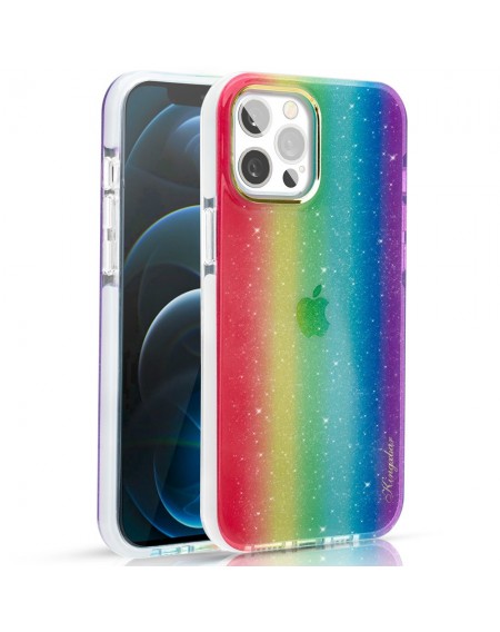Kingxbar Ombre Case Back Cover for iPhone 12 Pro / iPhone 12 multicolour