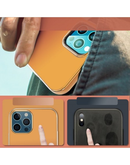 Kingxbar Aurora Series hard case for iPhone 12 Pro Max Red-orange