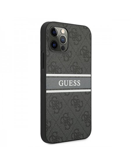 Guess GUHCP12L4GDGR iPhone 12 Pro Max 6,7" szary/grey hardcase 4G Stripe