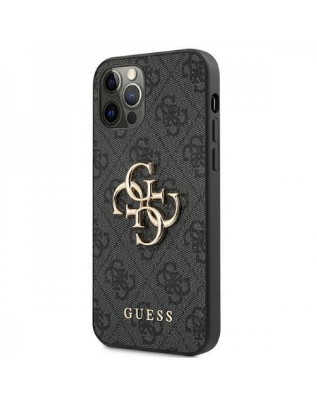 Guess GUHCP12L4GMGGR iPhone 12 Pro Max 6,7" szary/grey hardcase 4G Big Metal Logo