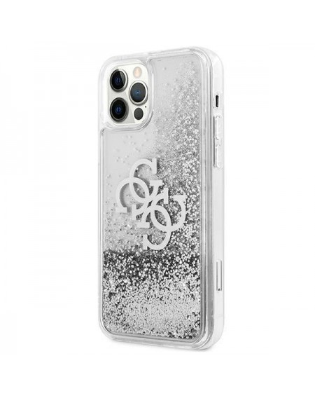 Guess GUHCP12LLG4GSI iPhone 12 Pro Max 6,7" srebrny/silver hardcase 4G Big Liquid Glitter