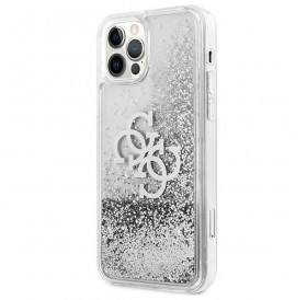 Guess GUHCP12MLG4GSI iPhone 12/12 Pro 6,1" srebrny/silver hardcase 4G Big Liquid Glitter