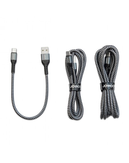 Joyroom N10 King Kong series charging data set 3 x USB- USB Type C cable 0.25m + 1.2m + 2m Gray
