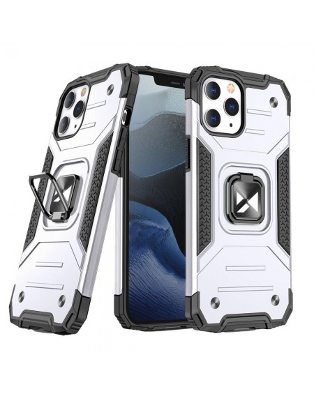 Wozinsky Ring Armor Case Kickstand Tough Rugged Cover for iPhone 13 silver