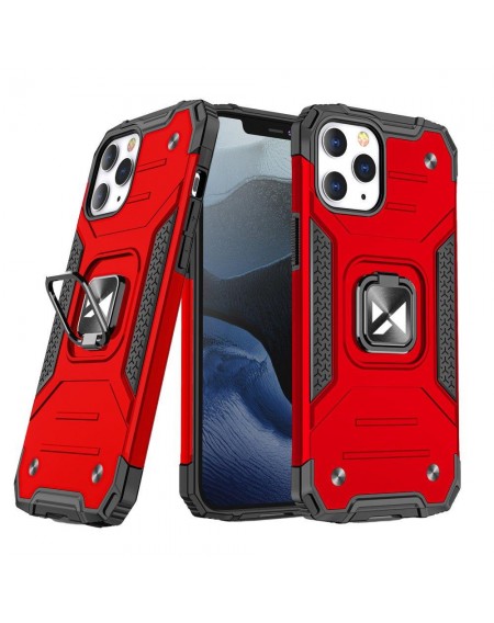 Wozinsky Ring Armor Case Kickstand Tough Rugged Cover for iPhone 13 mini red
