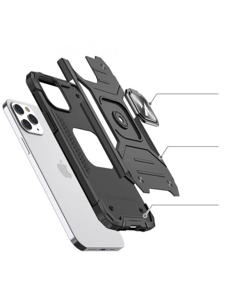 Wozinsky Ring Armor Case Kickstand Tough Rugged Cover for iPhone 13 mini black