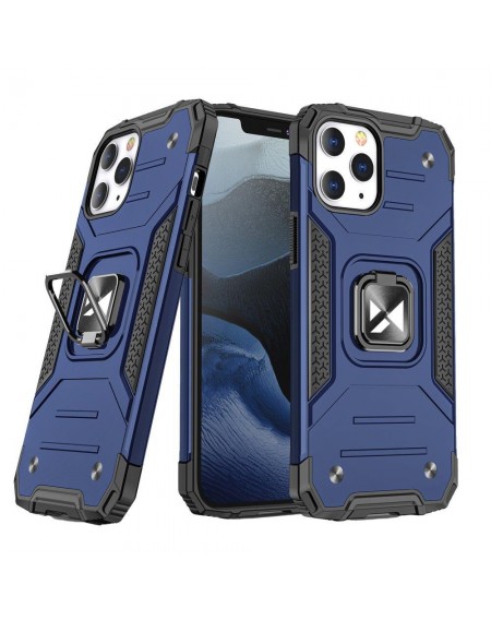 Wozinsky Ring Armor Case Kickstand Tough Rugged Cover for iPhone 13 Pro blue