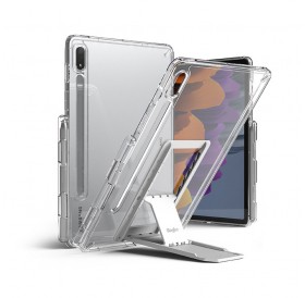 Ringke Fusion Combo Outstanding hard case with TPU frame for Samsung Galaxy Tab S7 11'' + self-adhesive foldable stand transparent (FC475R39)
