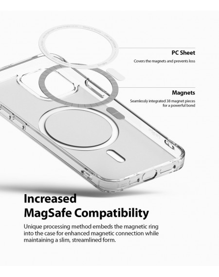 Ringke Fusion Magnetic magnetic hard case with TPU frame for iPhone 12 Pro Max translucent (FSAP0063) (MagSafe compatible)