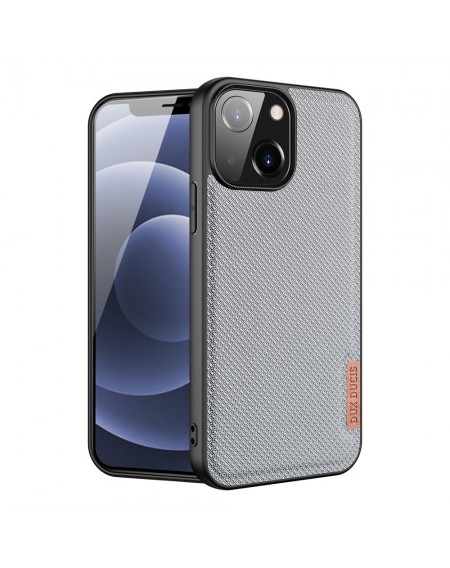 Dux Ducis Fino case covered with nylon material for iPhone 13 gray