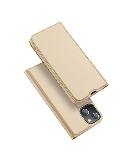 Dux Ducis Skin Pro Bookcase type case for iPhone 13 mini golden