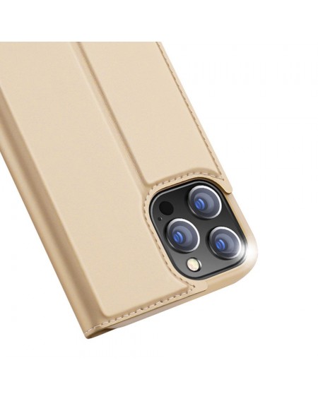 Dux Ducis Skin Pro Bookcase type case for iPhone 13 Pro golden