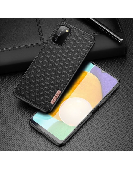 Dux Ducis Fino case covered with nylon material for Samsung Galaxy A03s black