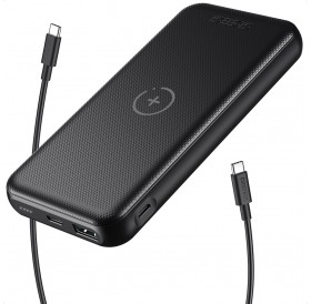 Choetech powerbank 10000mAh 18W Quick Charge Power Delivery USB / USB Type C Qi wireless charger 10W black (B650)