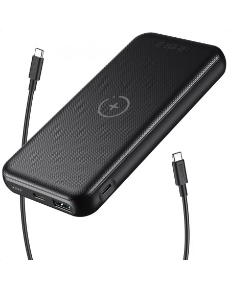 Choetech powerbank 10000mAh 18W Quick Charge Power Delivery USB / USB Type C Qi wireless charger 10W black (B650)