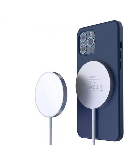 Choetech 15W magnetic Qi wireless charger (MagSafe compatible) white (T517-F)