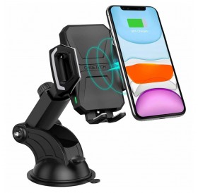 Choetech Car Wireless Charger qi 15W Car Holder for dashboard windshield black (T521-F)