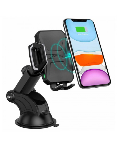 Choetech Car Wireless Charger qi 15W Car Holder for dashboard windshield black (T521-F)