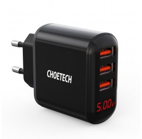 Choetech charger 3x USB 3.4A black (Q5009-EU)